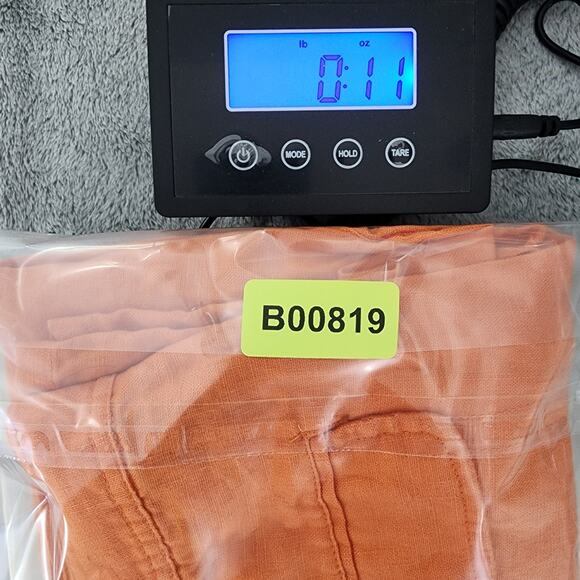 Chico's Pants Womens 2 L/12 Orange Linen High Rise Flat Front Crop Capri Summer - Picture 10 of 10